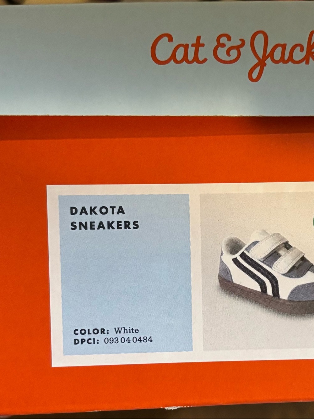 Cat & Jack White, Gray and Black Kids Sneakers with Gum Sole - Picture 3 of 3